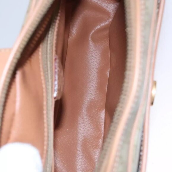 CELINE Macadam Canvas Shoulder Bag Beige Gold Auth mr1099 - Picture 11 of 16